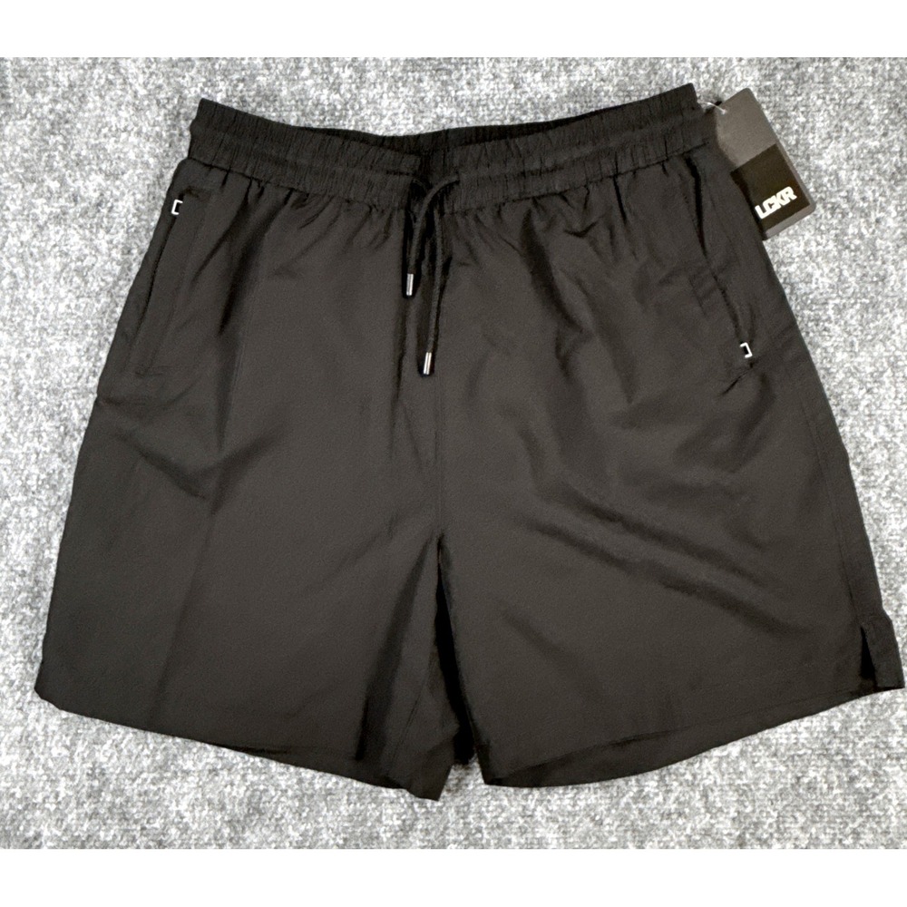 LCKR Jaxtyn Boy's Large Black Active Gym Shorts NWT